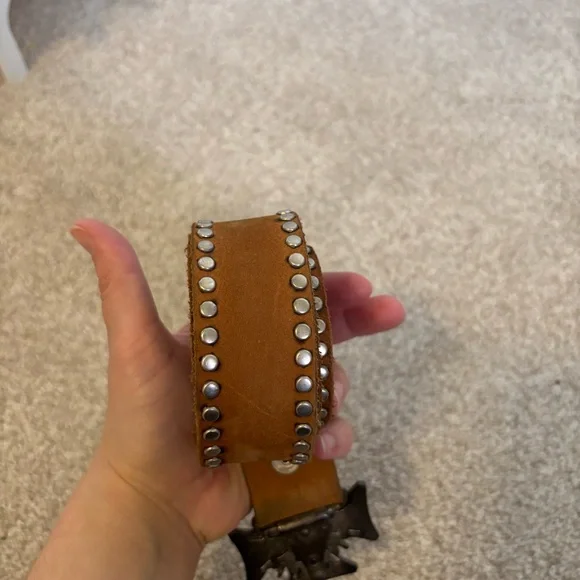 Bebe y2k Suede Studded Belt with Pearl Beaded Buckle Size M/L bebe Women main image 4